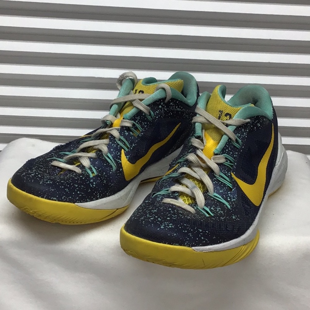 Nike iD navy blue splash basketball shoes size 9